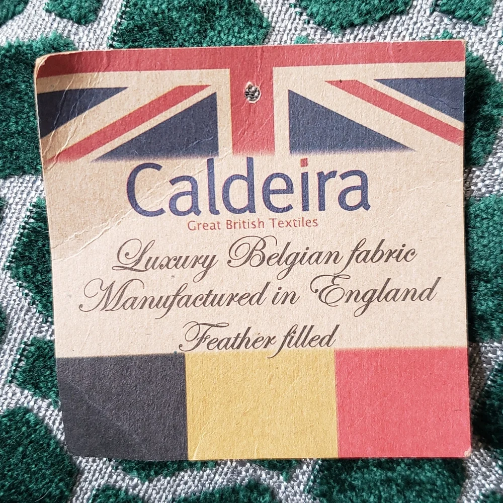 NWT Caldeira Luxury Belgian Velvet Fabric Oversized Pillow